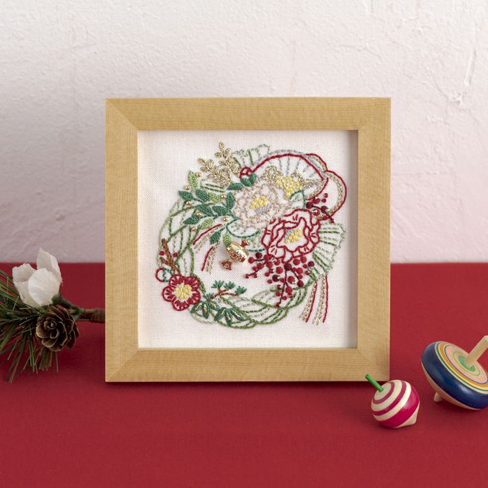 ステッチミニフレーム＜しめ縄飾り＞