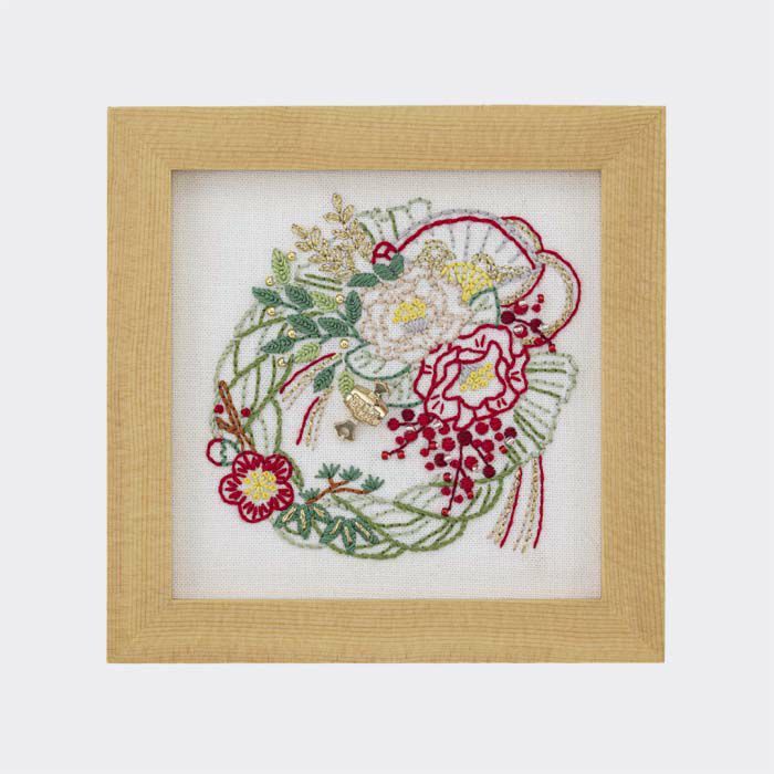 ステッチミニフレーム＜しめ縄飾り＞