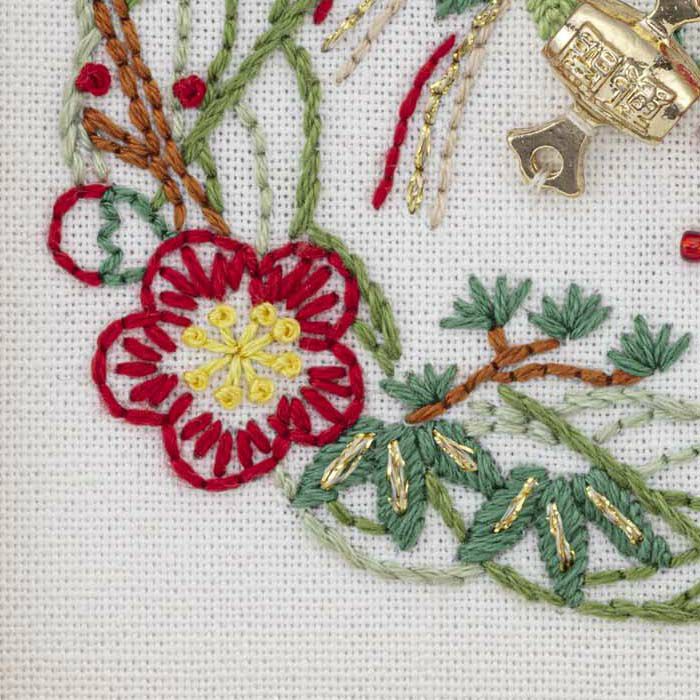 ステッチミニフレーム＜しめ縄飾り＞