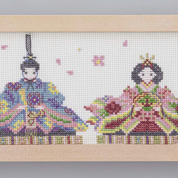 クロスステッチフレーム＜おひなさま＞ | リバティ 生地、編み物、刺繍