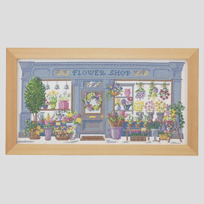 クロスステッチフレーム＜FLOWER SHOP＞ | リバティ 生地