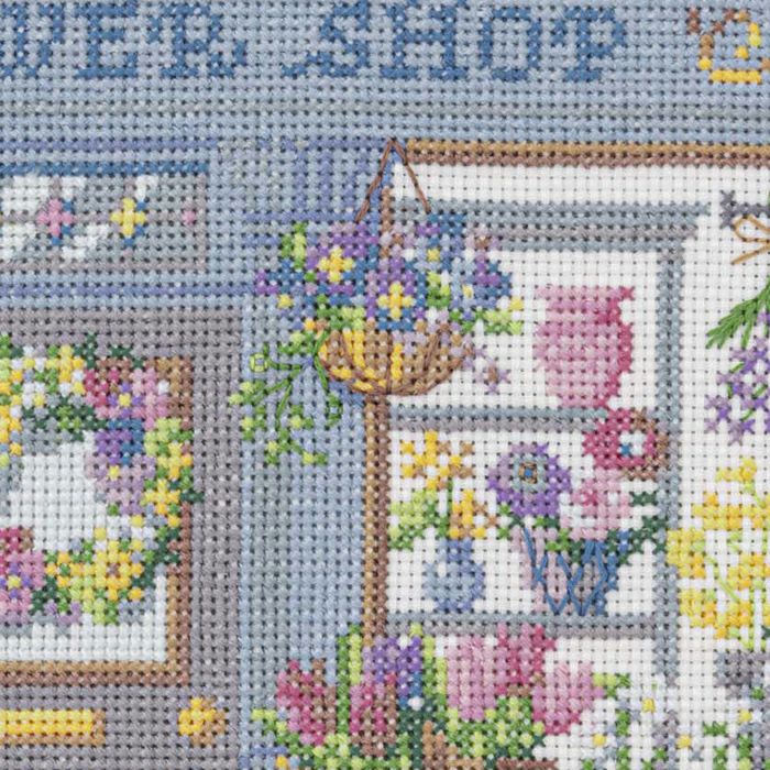 クロスステッチフレーム＜FLOWER SHOP＞ | リバティ 生地、編み物