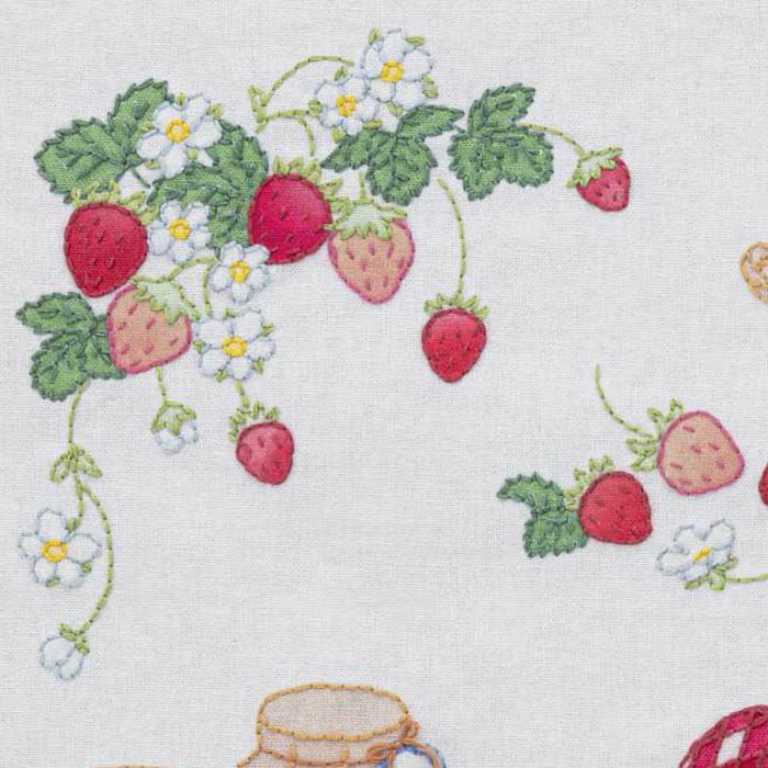 ステッチクロス＜Strawberry＞ | リバティ 生地、編み物、刺繍、刺し子