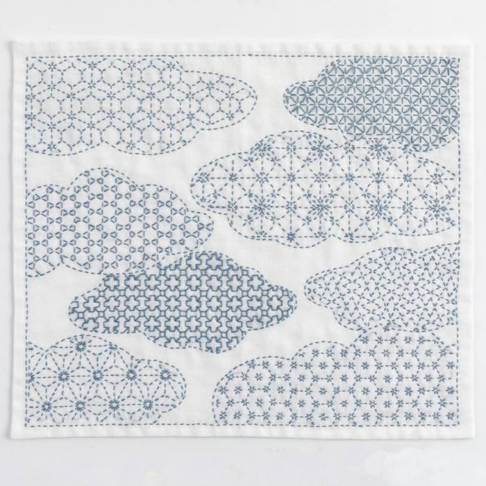 刺し子 寄せ模様＜亀甲＞2 セット | リバティ 生地、編み物、刺繍