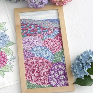 クロスステッチフレーム＜紫陽花の咲く風景＞