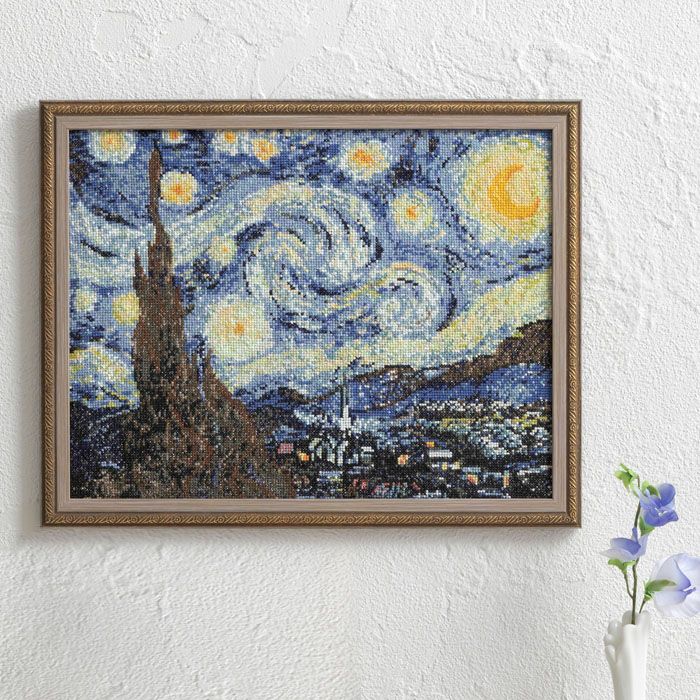 クロスステッチフレーム＜睡蓮の池＞ | リバティ 生地、編み物、刺繍