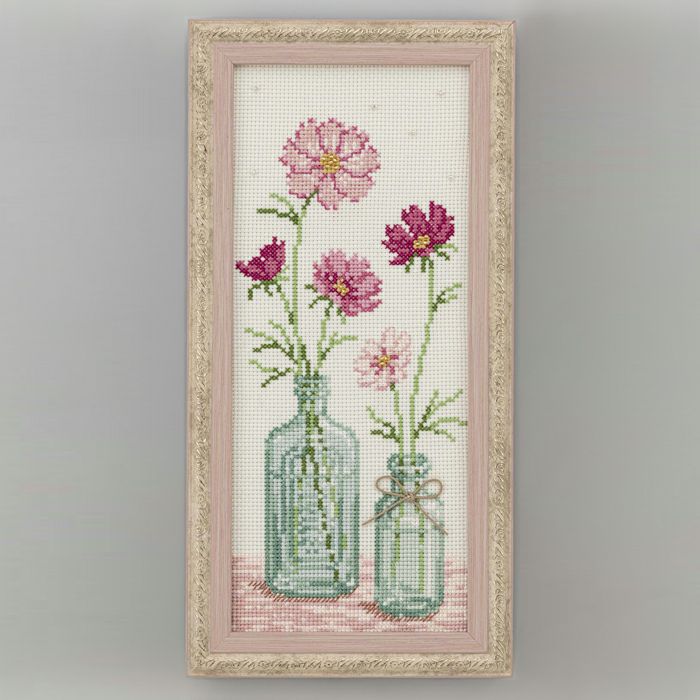 クロスステッチフレーム＜暮らしを彩るコスモス＞ | リバティ 生地