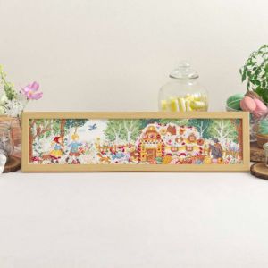 クロスステッチフレーム＜お菓子の家に魅せられて＞