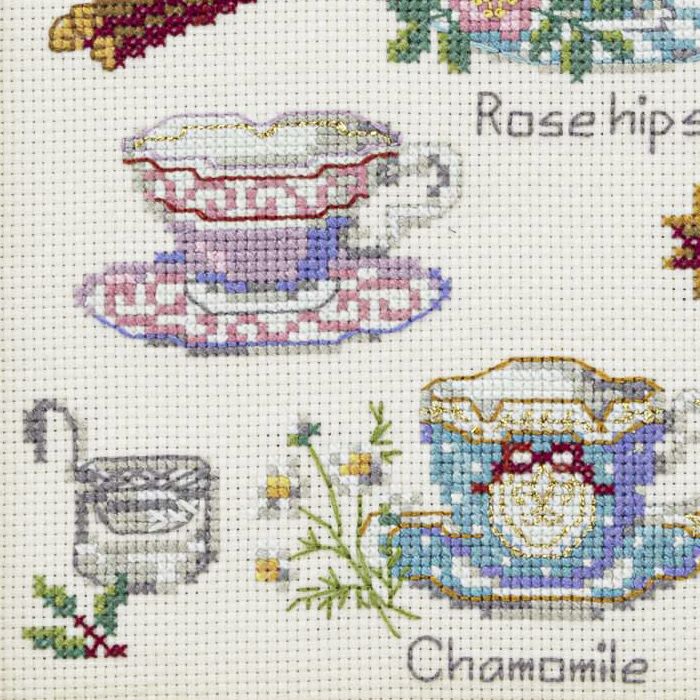 クロスステッチフレーム＜穏やかなティータイム＞ | リバティ 生地  