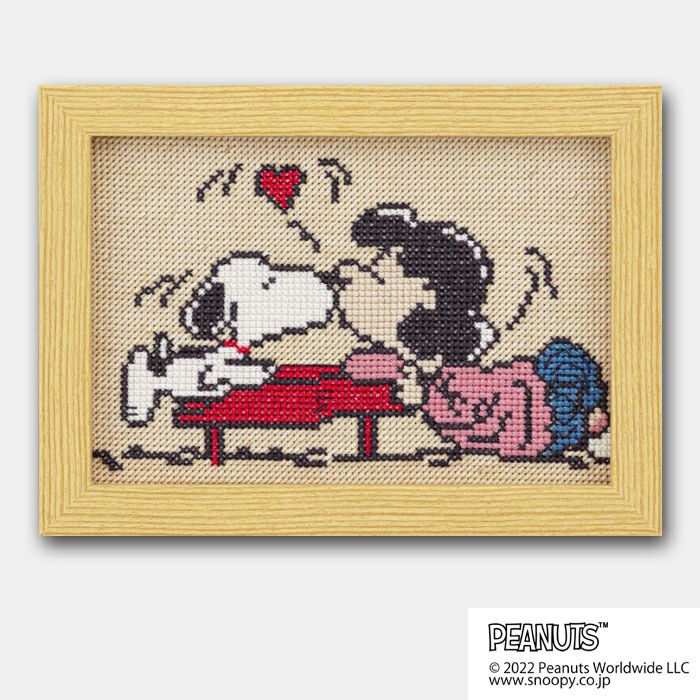 クロスステッチミニフレーム＜SNOOPY＞ | リバティ 生地、編み物、刺繍