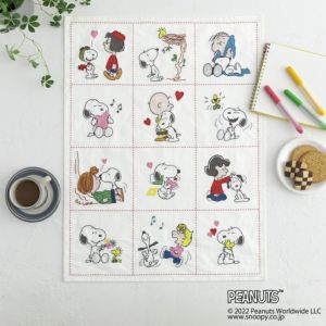 ステッチクロス＜スヌーピーと幸せな時間＞