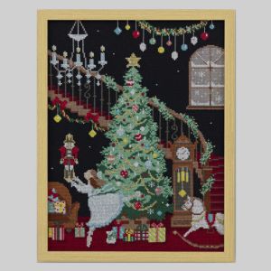 クロスステッチフレーム＜クリスマスイブの贈り物＞
