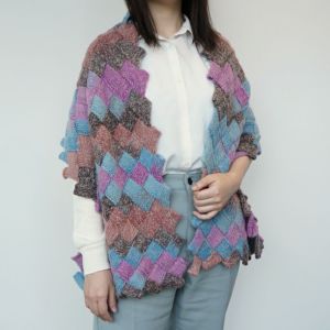 【レシピなし】バスケットストール＜ロービングキッス59P＞（編み物 材料セット）