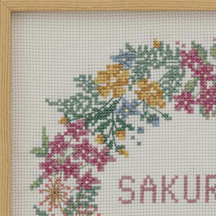 クロスステッチフレーム＜記念日のリース＞ | リバティ 生地、編み物