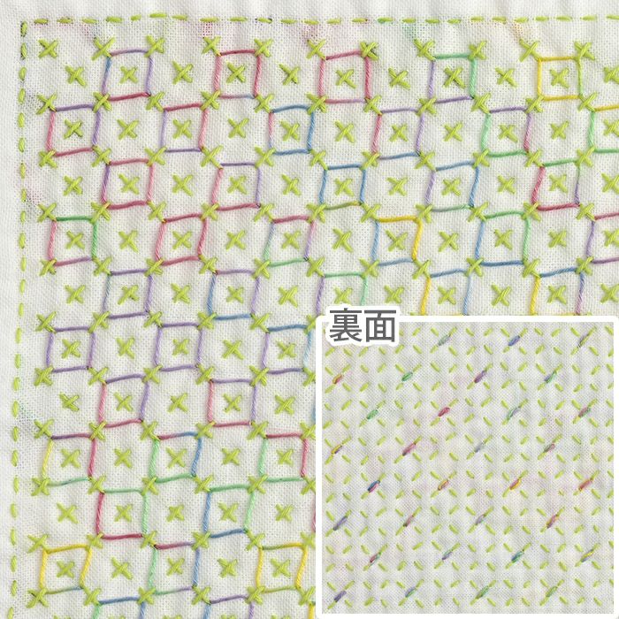 刺し子 クロス方眼 | リバティ 生地、編み物、刺繍、刺し子の