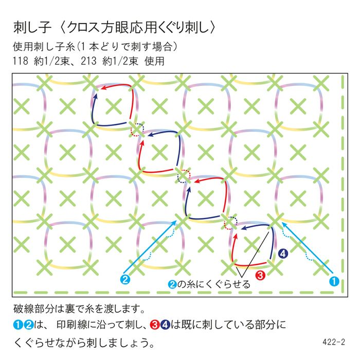 刺し子 クロス方眼 | リバティ 生地、編み物、刺繍、刺し子のことなら