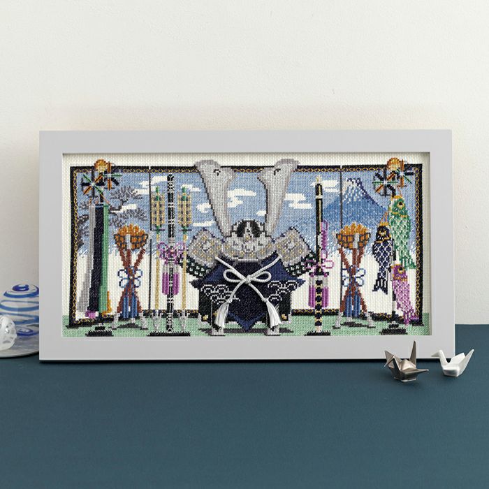 クロスステッチフレーム＜兜飾り2＞ | リバティ 生地、編み物、刺繍 