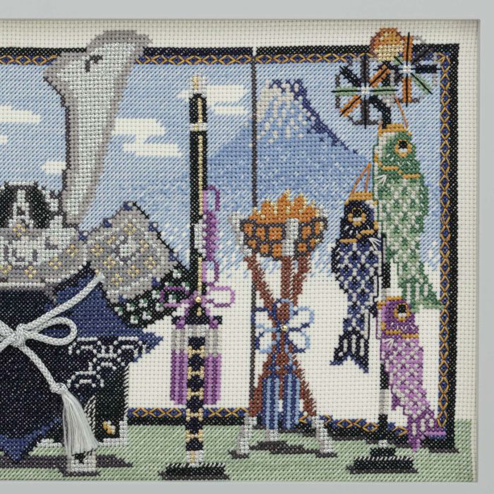 クロスステッチフレーム＜兜飾り2＞ | リバティ 生地、編み物、刺繍 