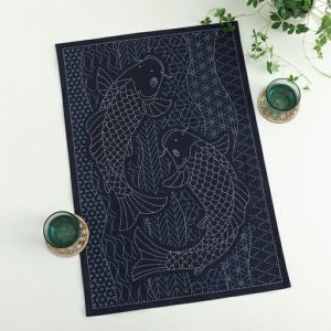 刺し子のクロス＜鯉のぼり＞