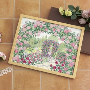 クロスステッチフレーム＜薔薇の香りに誘われて＞