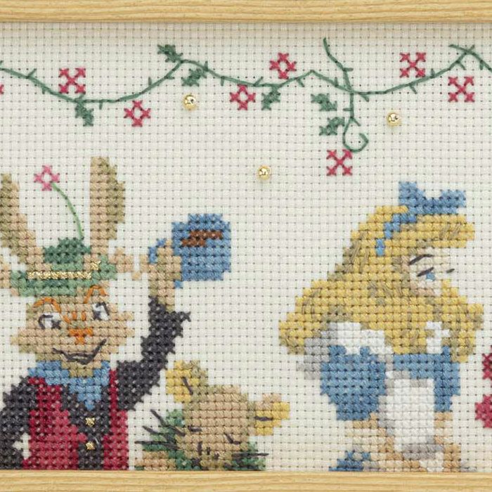 ホビーラホビーレ Alice in Wonderland クロスステッチ 図案 刺繍糸 布 