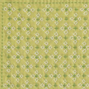 刺し子 クロスフラワーイエロー