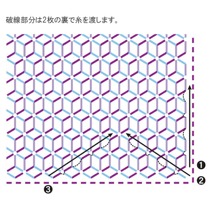 刺し子 変わり麻の葉3