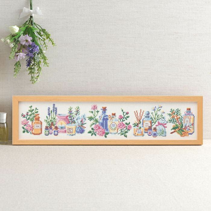 クロスステッチフレーム＜アロマの香り＞ | リバティ 生地、編み物