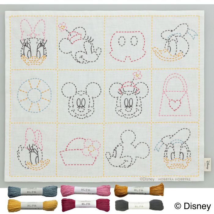 刺し子 ミッキーマウス | リバティ 生地、編み物、刺繍、刺し子のこと