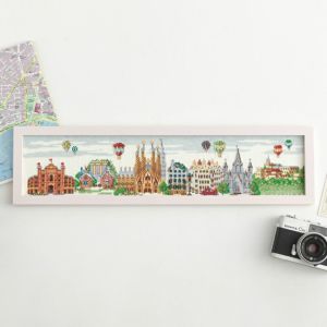 クロスステッチフレーム<スペインの旅風景>