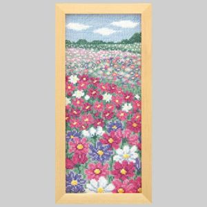 クロスステッチフレーム＜紫陽花の咲く風景＞ | リバティ 生地、編み物