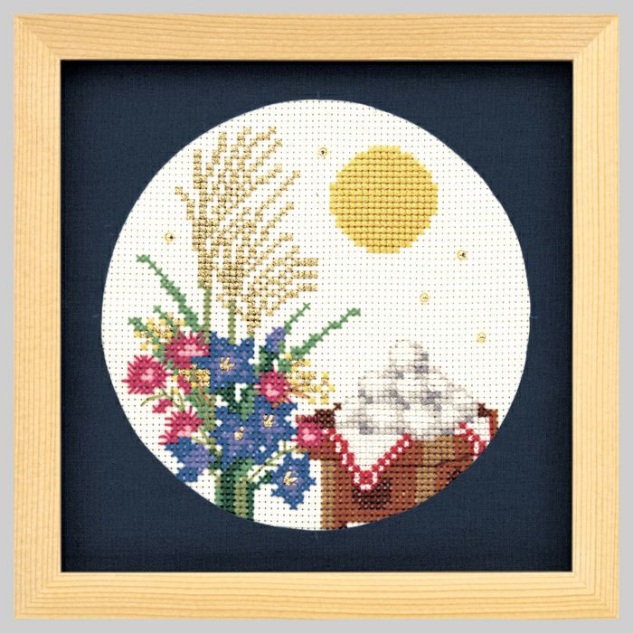 クロスステッチキット 春のさえずり(16CT、126色、図案印刷あり  