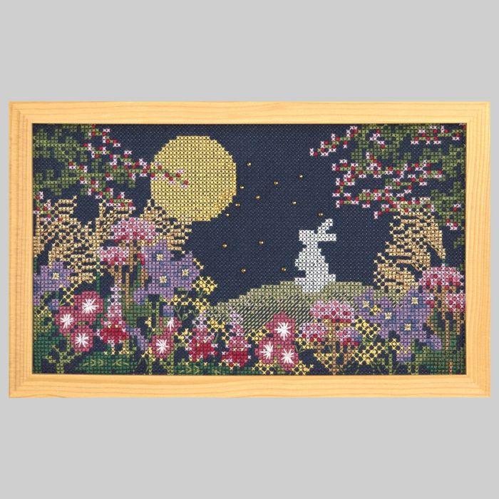 クロスステッチフレーム＜睡蓮の池、緑の反映＞ | リバティ 生地