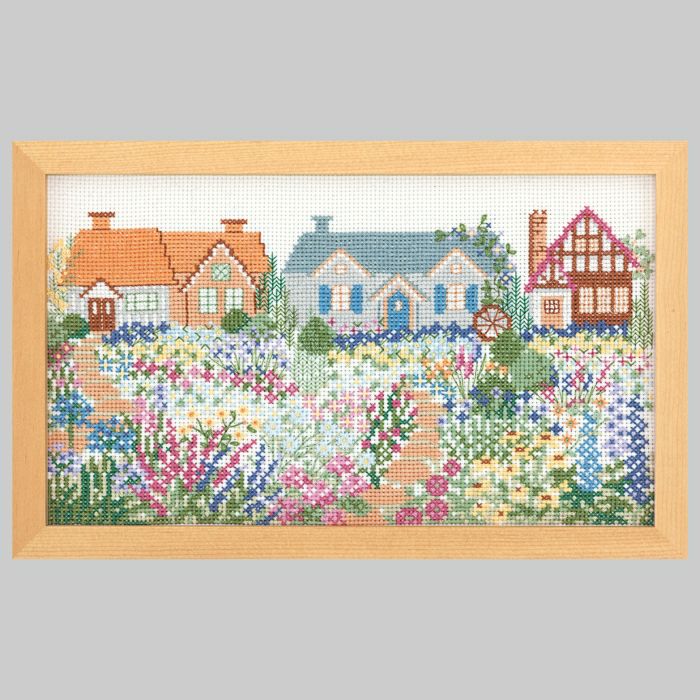 クロスステッチフレーム＜Happy welcome＞ | リバティ 生地、編み物