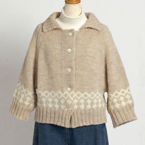 ラグランカーディガン＜アランウール0901＞（編み物 材料セット）