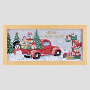 クロスステッチフレーム＜クリスマスカー＞