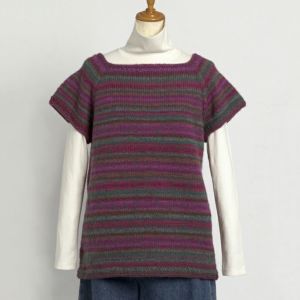 【レシピなし】トップダウンベスト＜ロービングキッス57R＞（編み物 材料セット）