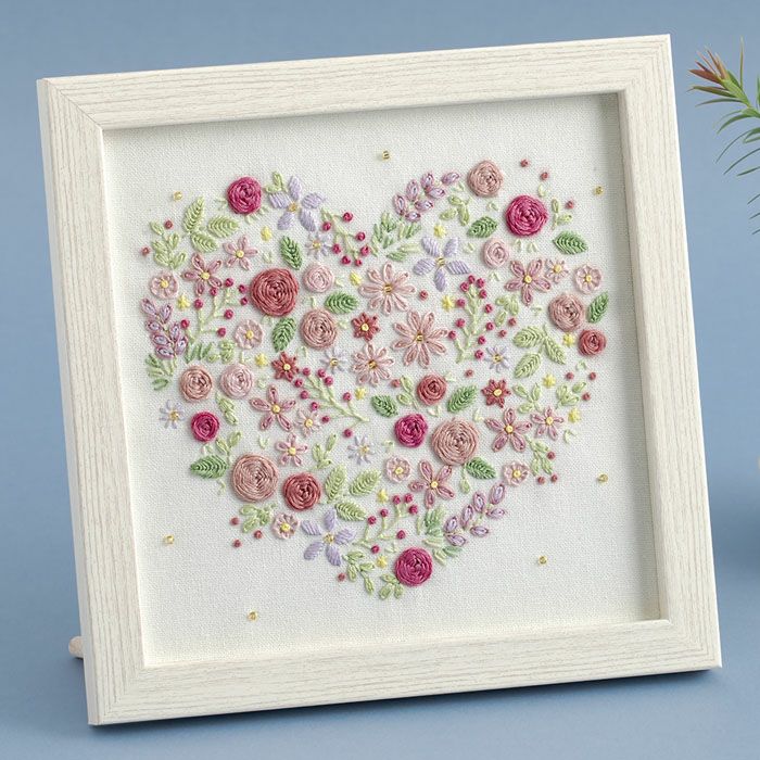 ステッチフレーム＜ミモザの花束＞ | リバティ 生地、編み物、刺繍