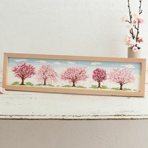 クロスステッチフレーム＜桜のある街＞