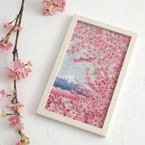 クロスステッチフレーム＜桜と富士山＞