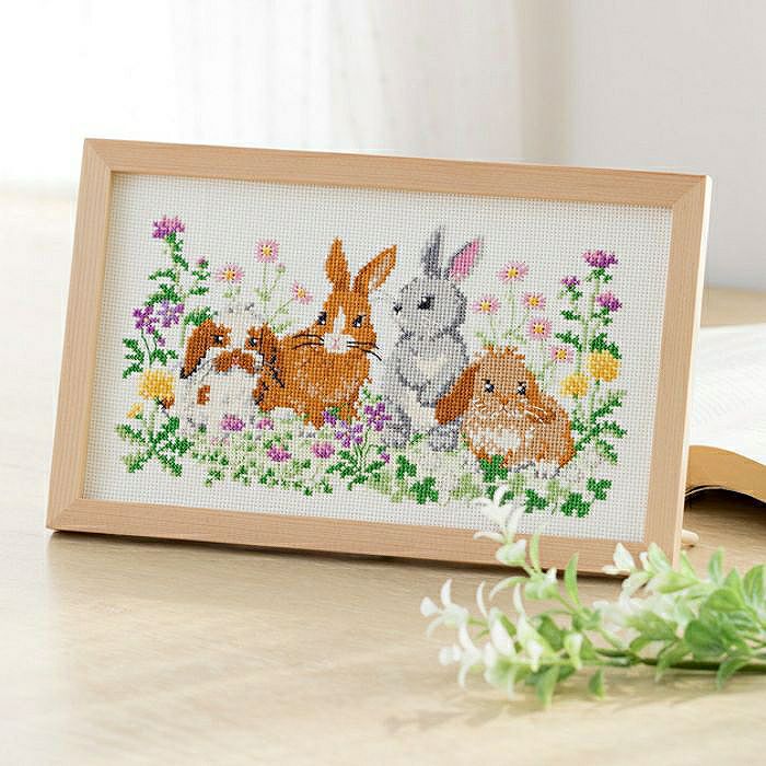 クロスステッチフレーム＜さくら便り＞ | リバティ 生地、編み物、刺繍