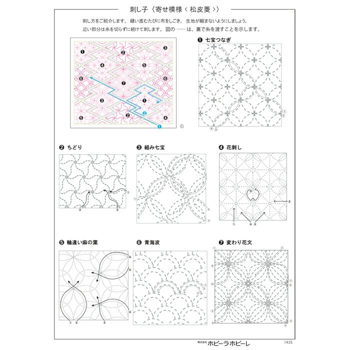 ☆宮古上布 松皮菱模様の着物 m4125 （松皮菱と三階菱4 : 着物の 