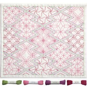 刺し子 寄せ模様＜松皮菱＞セット