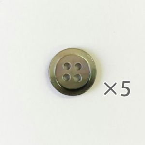 貝ボタン 4ホール黒<11.5mm>(5個入り)