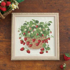 クロスステッチフレーム＜strawberry basket＞