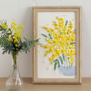 ステッチフレーム＜ミモザの花束＞