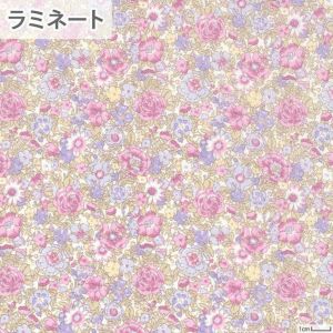 リバティプリント ラミネート アメリ＜02P＞生地 （ホビーラホビーレオリジナル）2024SS
