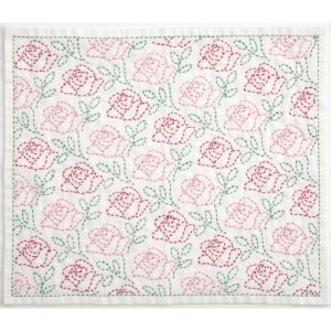 刺し子 薔薇