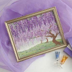 クロスステッチフレーム＜紫陽花の咲く風景＞ | リバティ 生地、編み物 