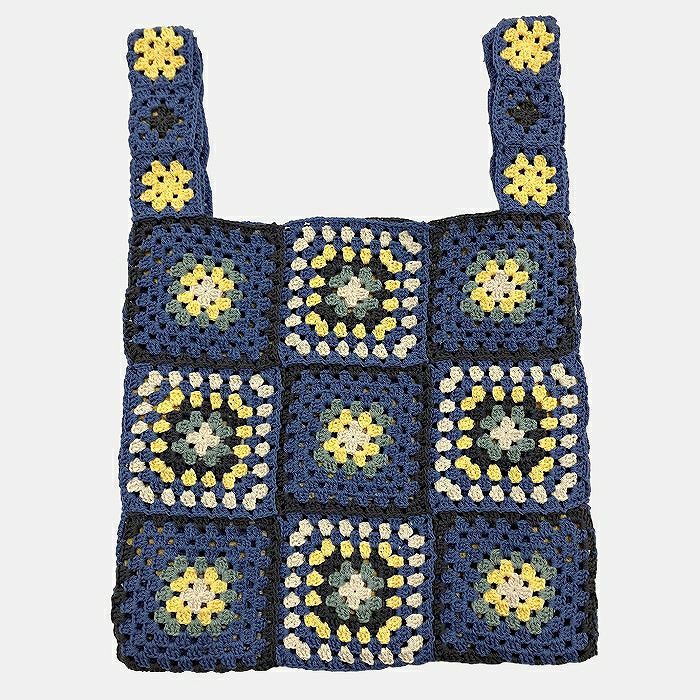 レシピなし】グラニーバッグS＜星月夜＞（編み物 材料セット